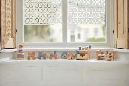 Jollein Holz-Spielzeug für Jungs in Blau - Personalisierbare Babyeschenk zur Geburt
